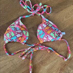 Vineyard Vines Colorful Patterned Triangle Bikini Top - Multicolor